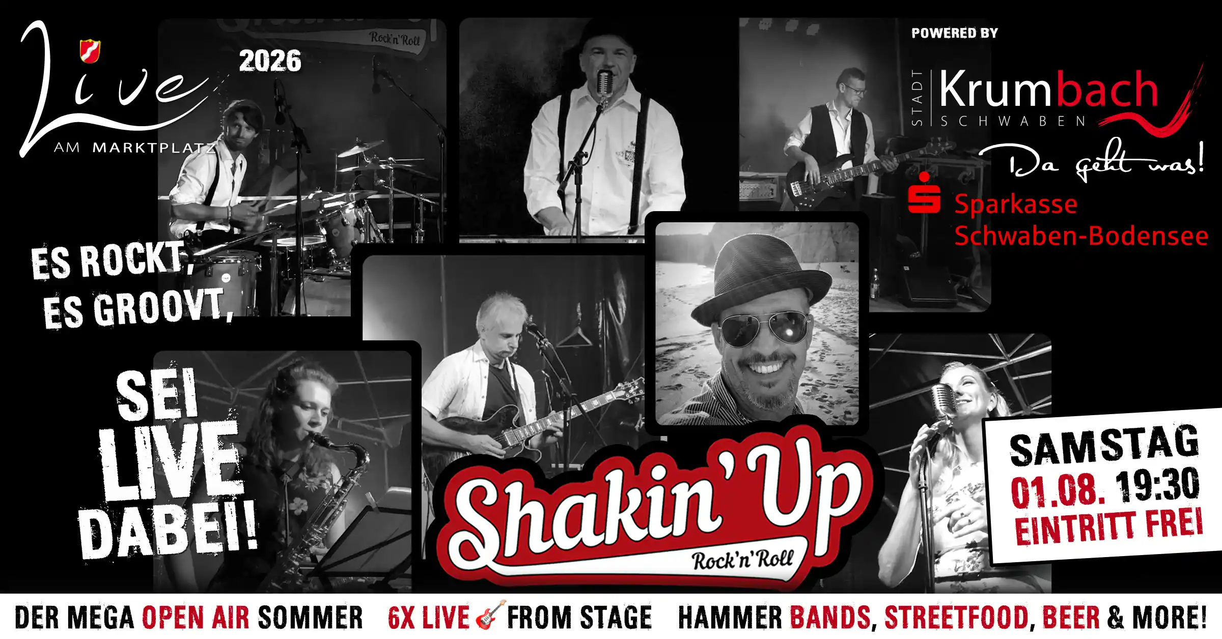 Shakin' Up Open Air bei Live am Marktplatz am 01.08.2026 in Krumbach