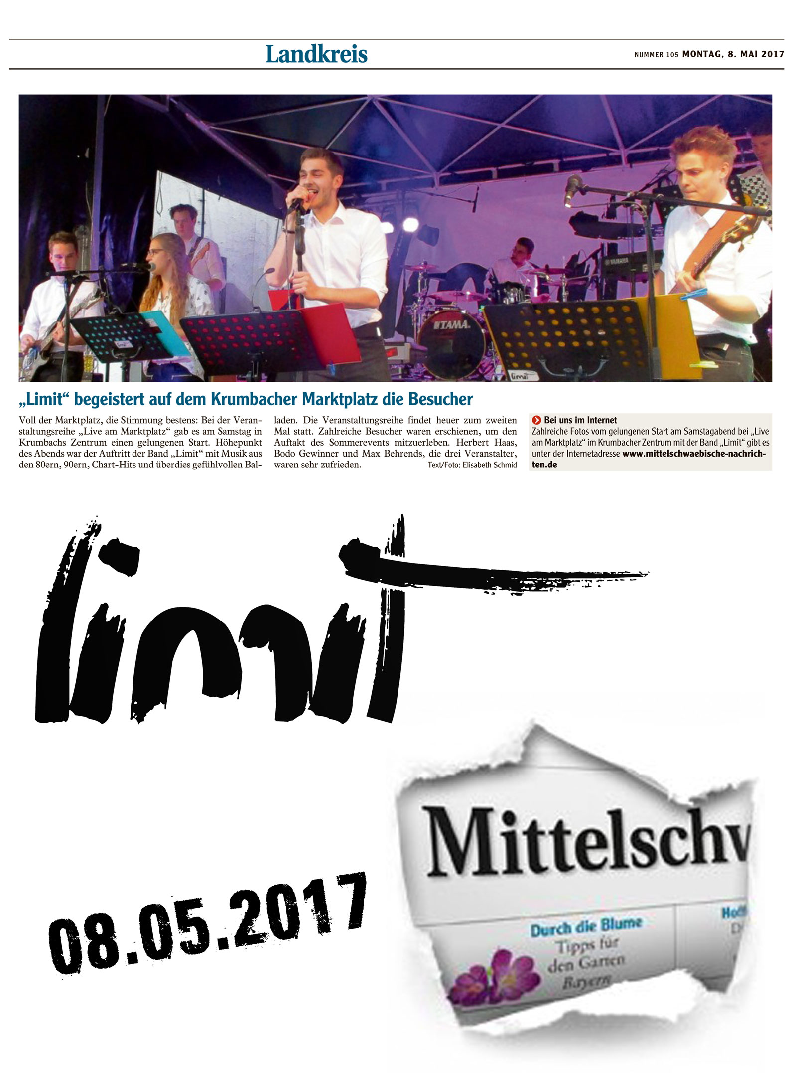 Limit live am Marktplatz 2017 05 08 Mittelschwaebische Nachrichten